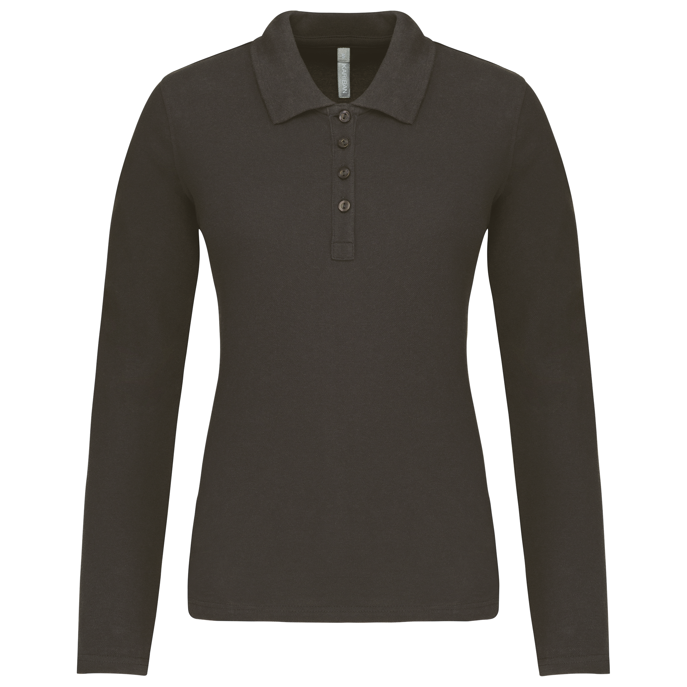Miniature 12 pour Polo piqué manches longues femme