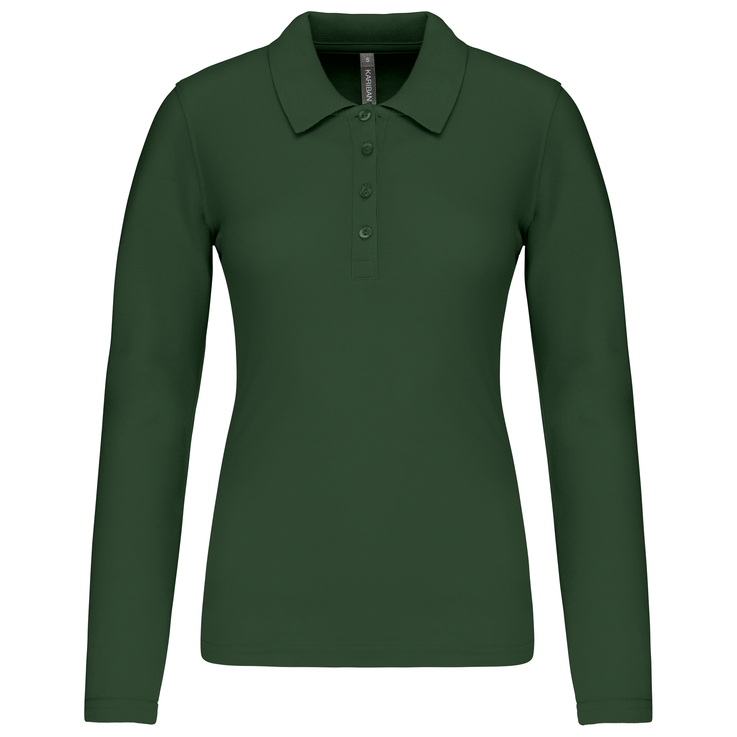 Miniature 13 pour Polo piqué manches longues femme