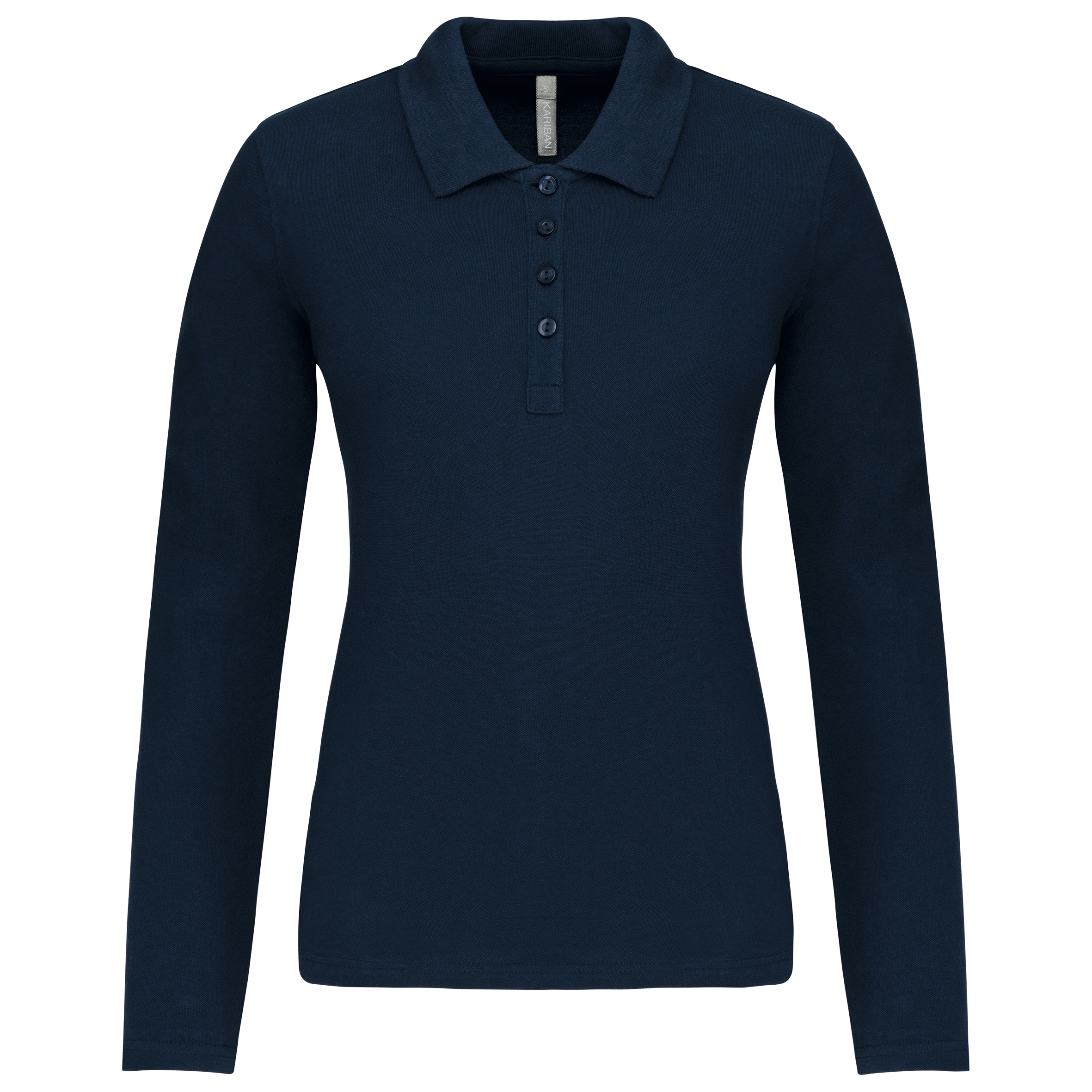Miniature 17 pour Polo piqué manches longues femme