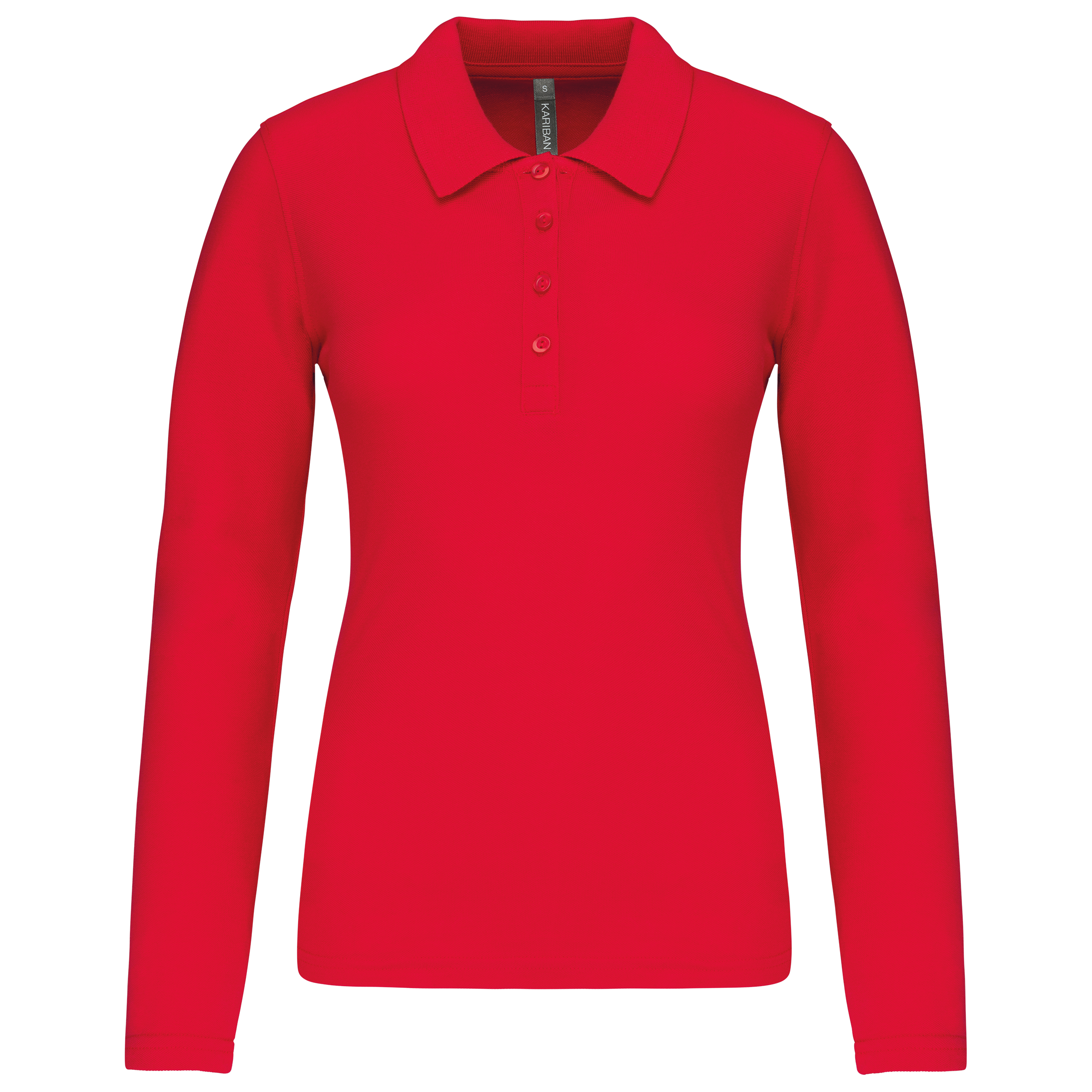 Miniature 20 pour Polo piqué manches longues femme