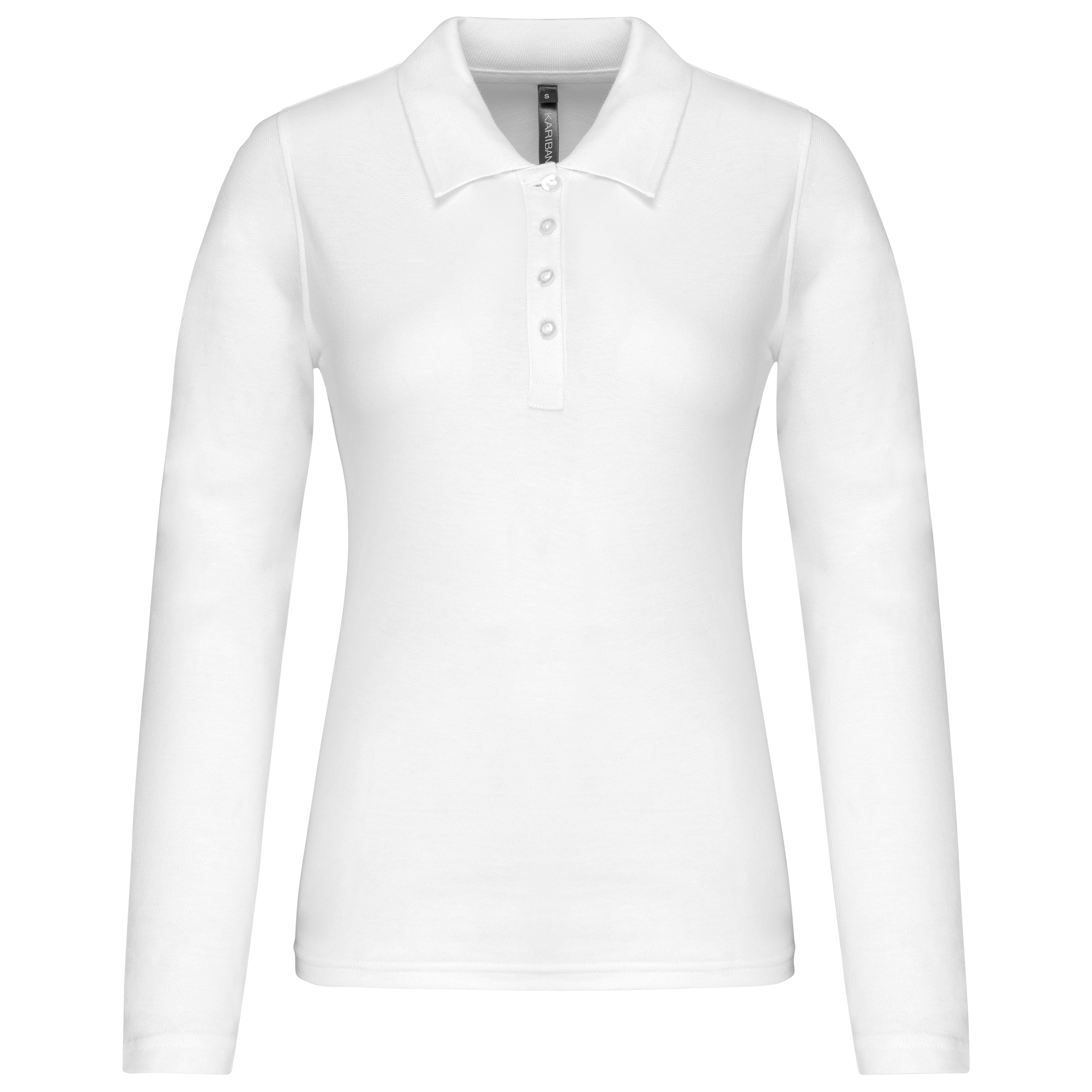 Miniature 23 pour Polo piqué manches longues femme