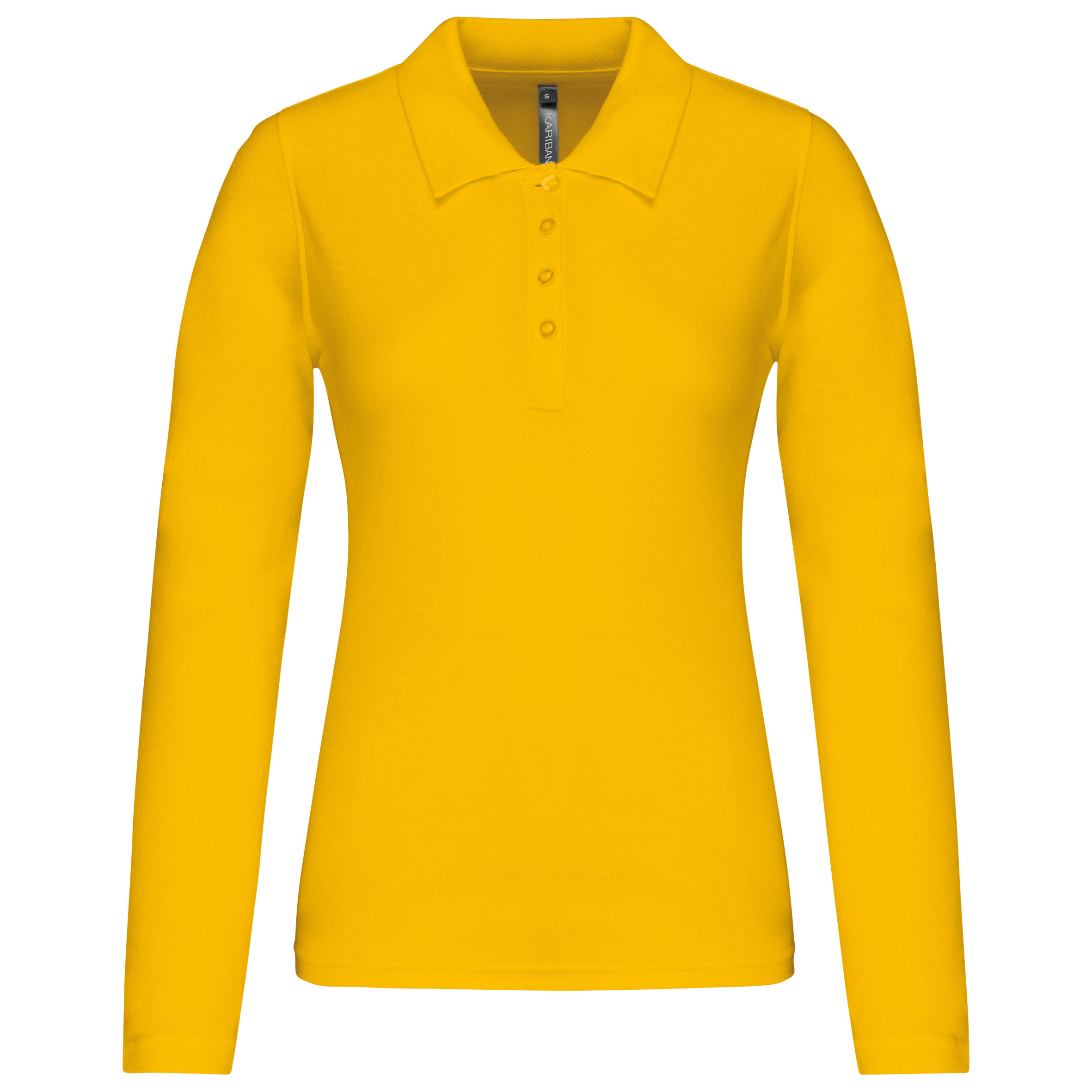 Miniature 25 pour Polo piqué manches longues femme