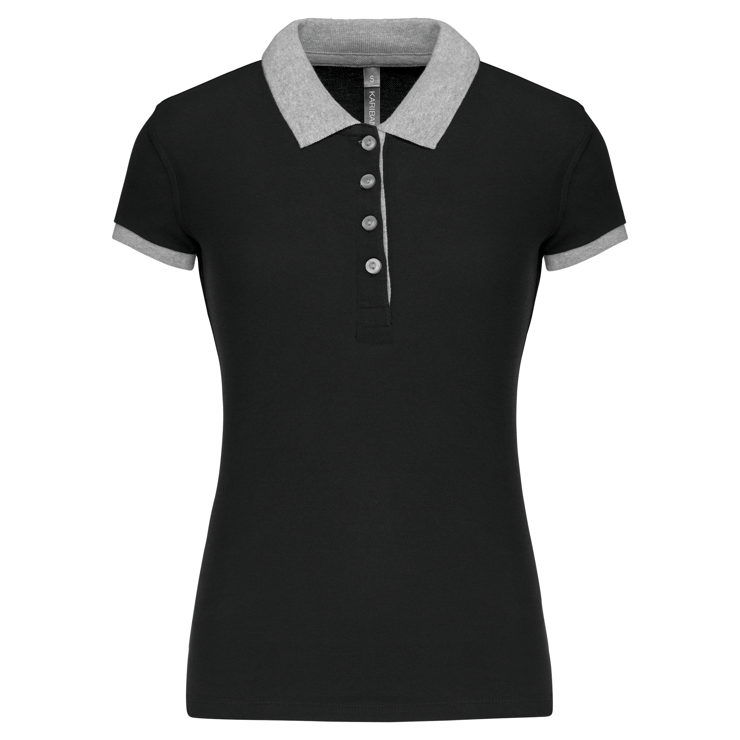 Miniature 11 pour Polo piqué bicolore femme