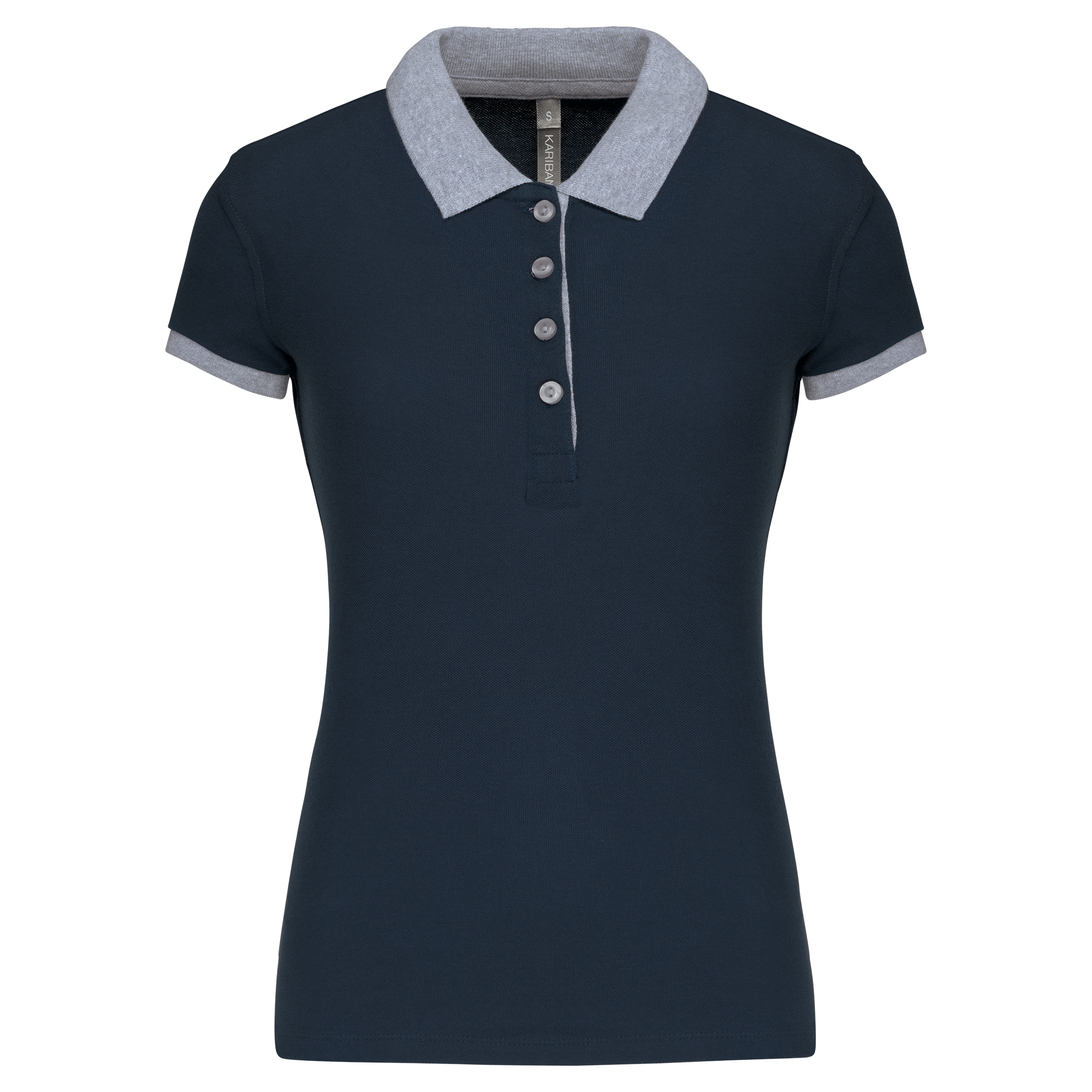 Miniature 13 pour Polo piqué bicolore femme