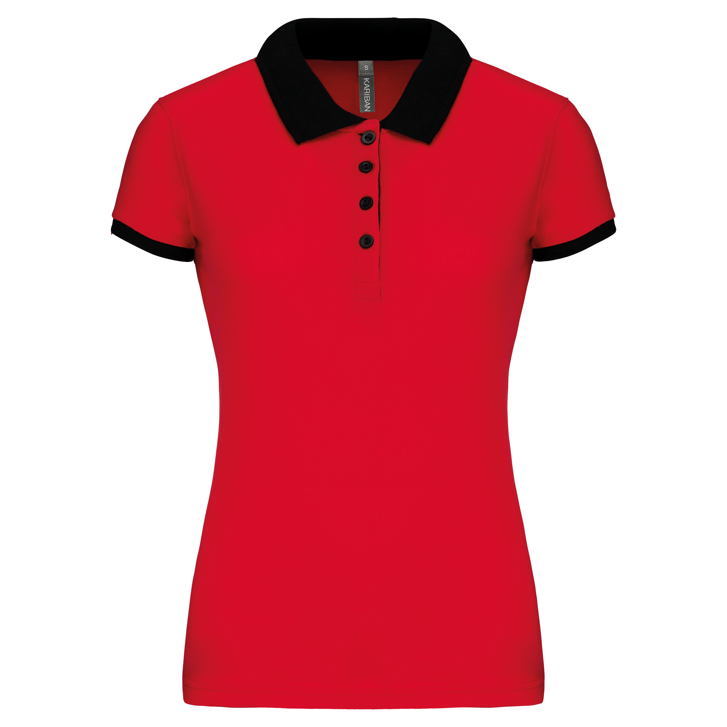 Miniature 14 pour Polo piqué bicolore femme