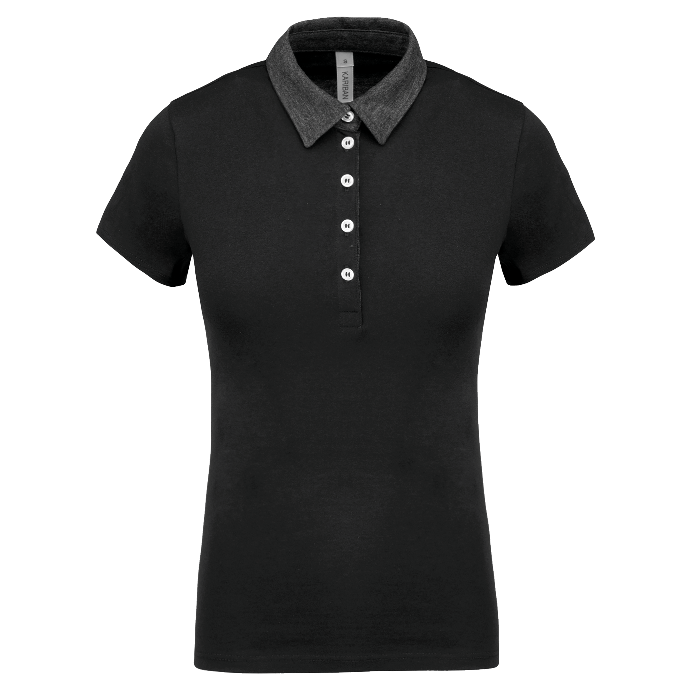 Miniature 12 pour Polo jersey bicolore femme