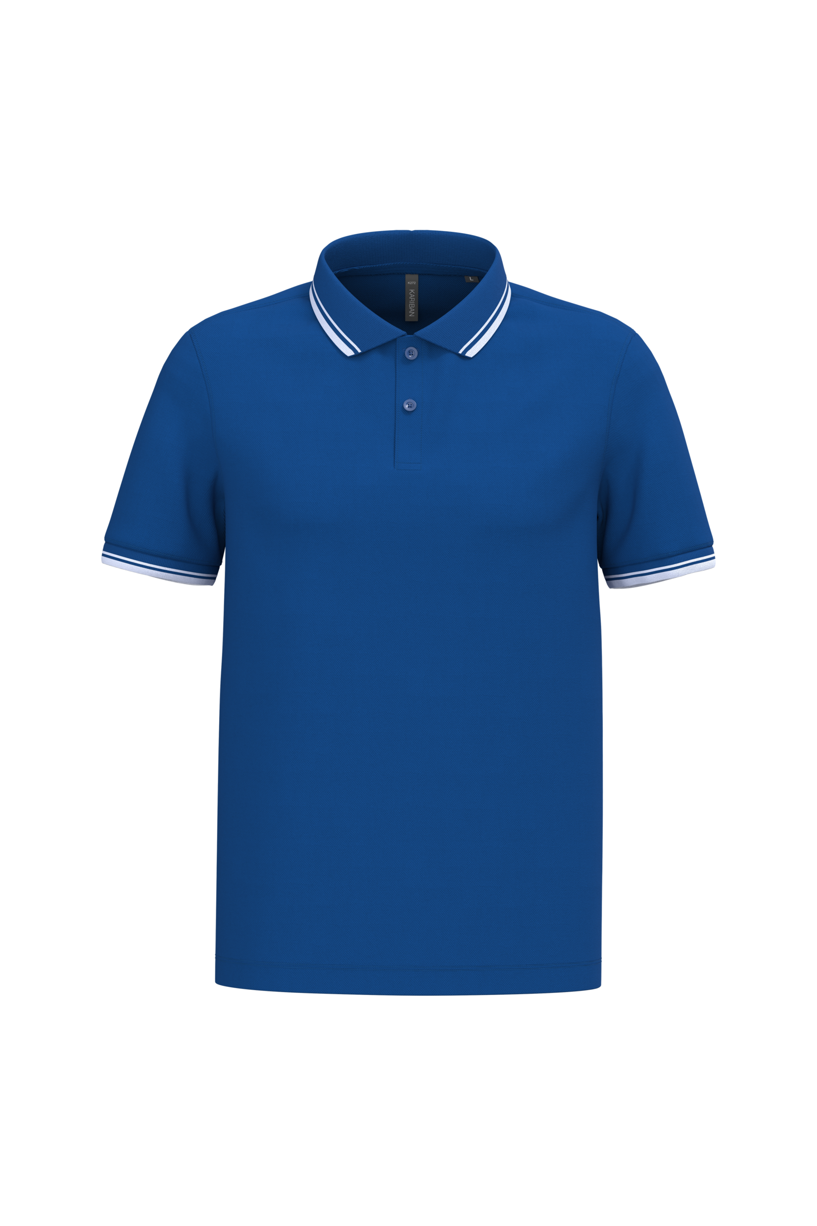 Miniature 20 pour Polo homme manches courtes à liserés contrastés