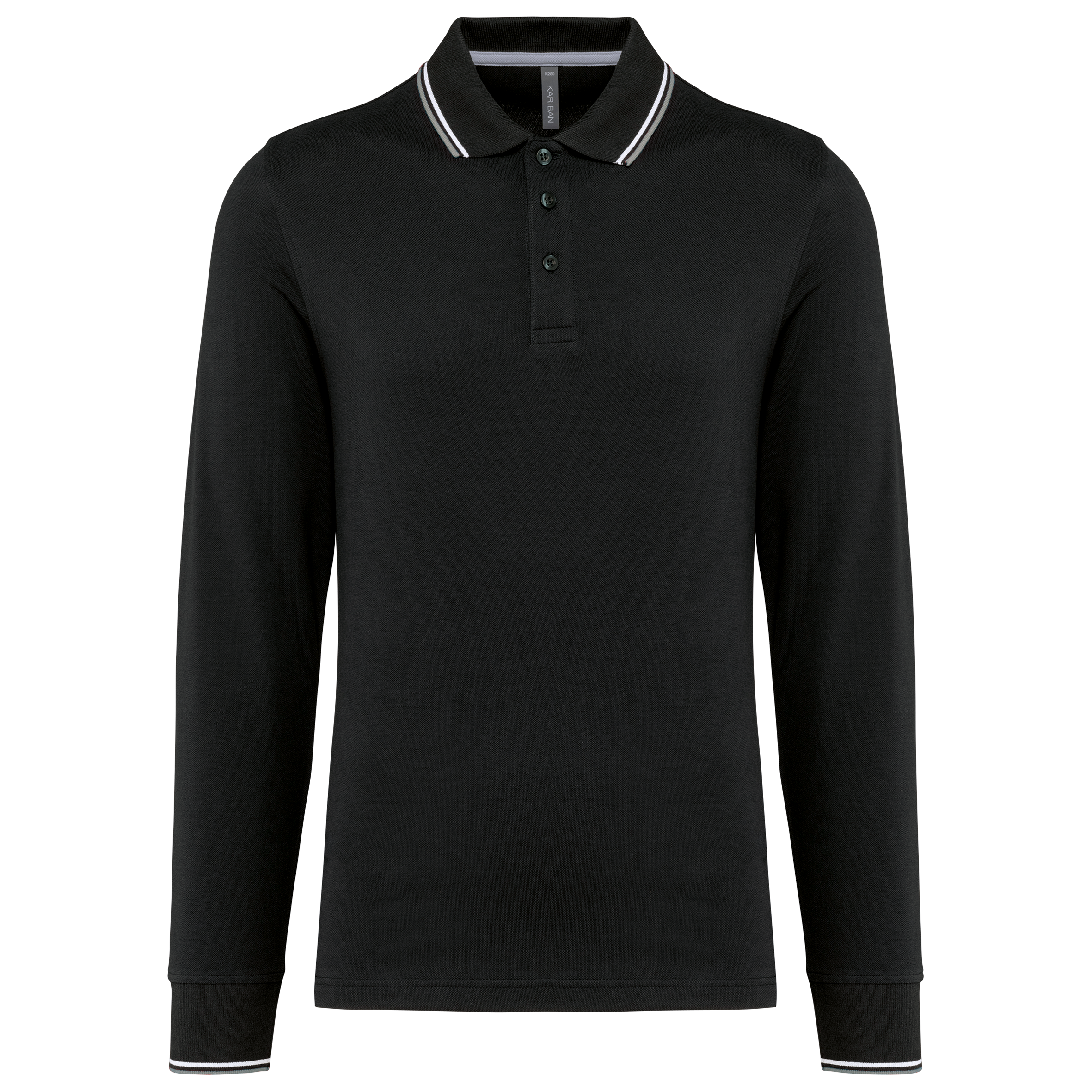Miniature 8 pour Polo maille piquée manches longues homme