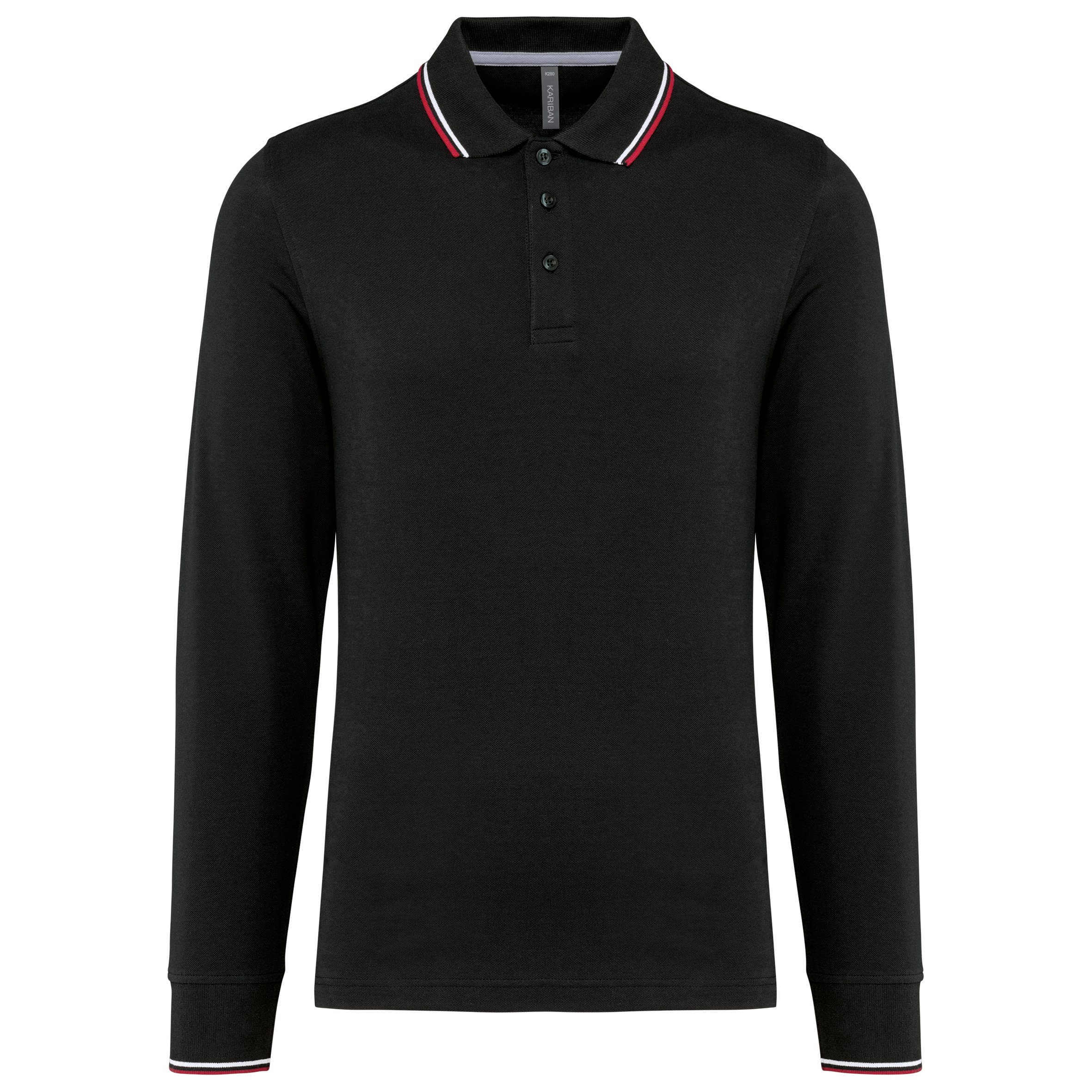 Miniature 9 pour Polo maille piquée manches longues homme