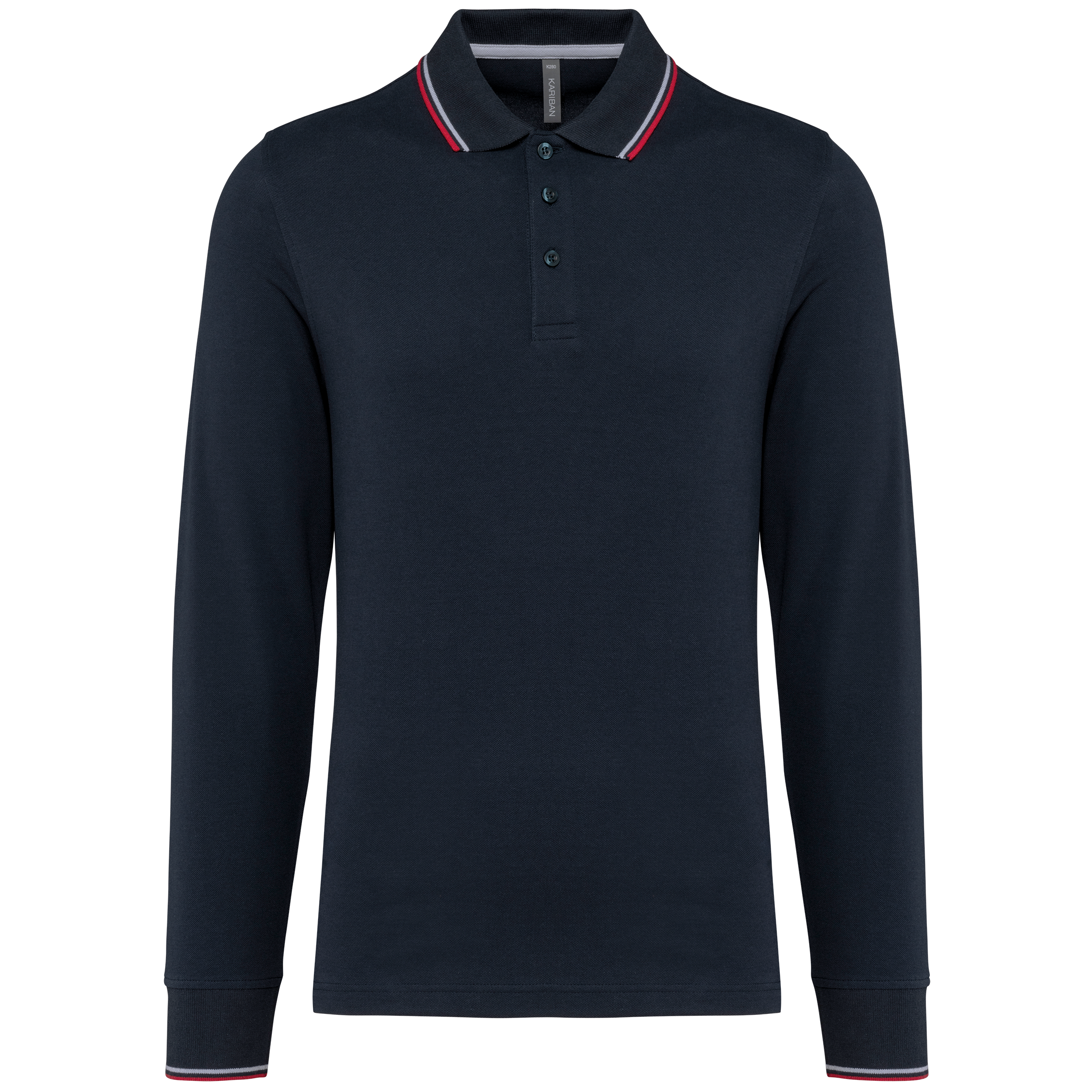 Miniature 10 pour Polo maille piquée manches longues homme