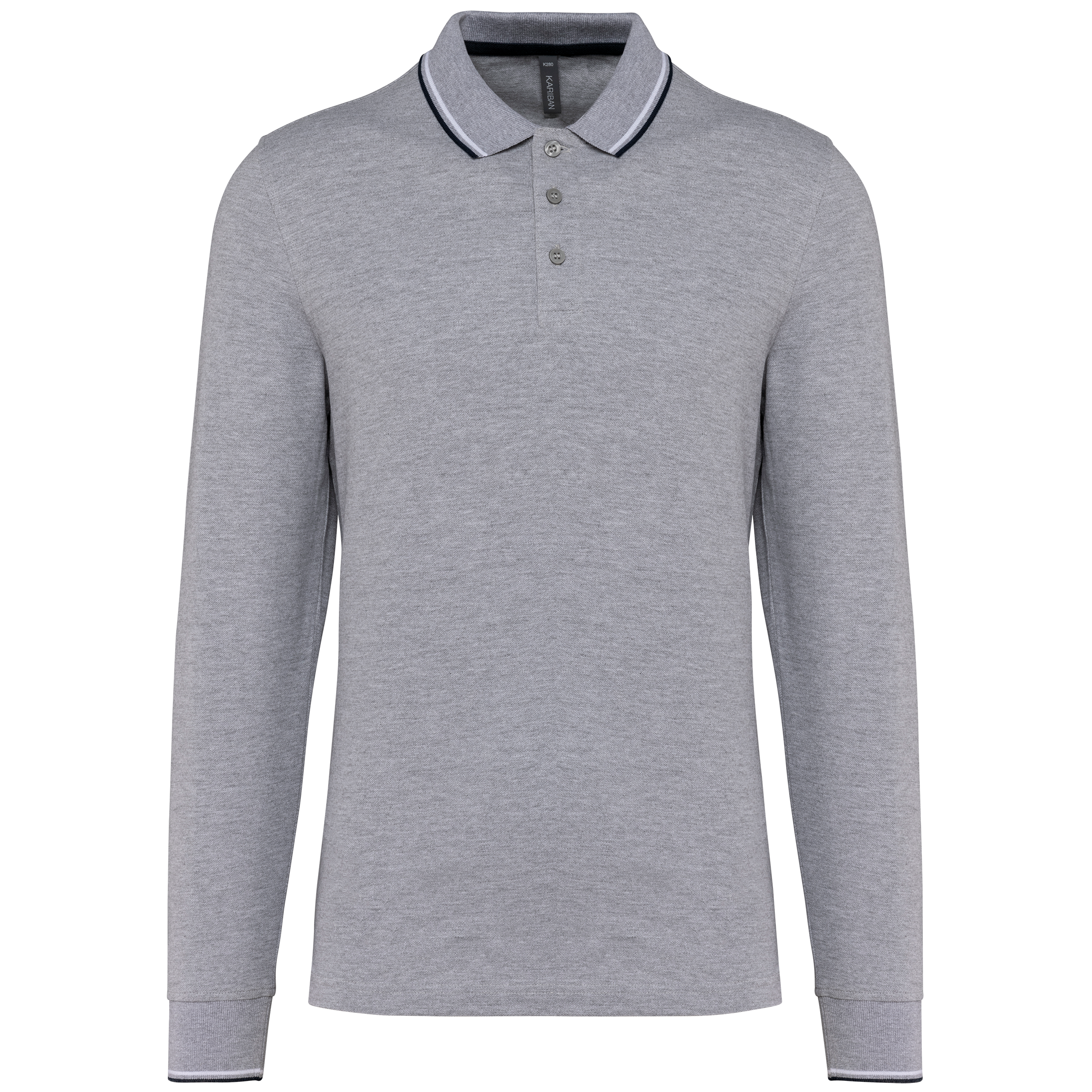 Miniature 11 pour Polo maille piquée manches longues homme