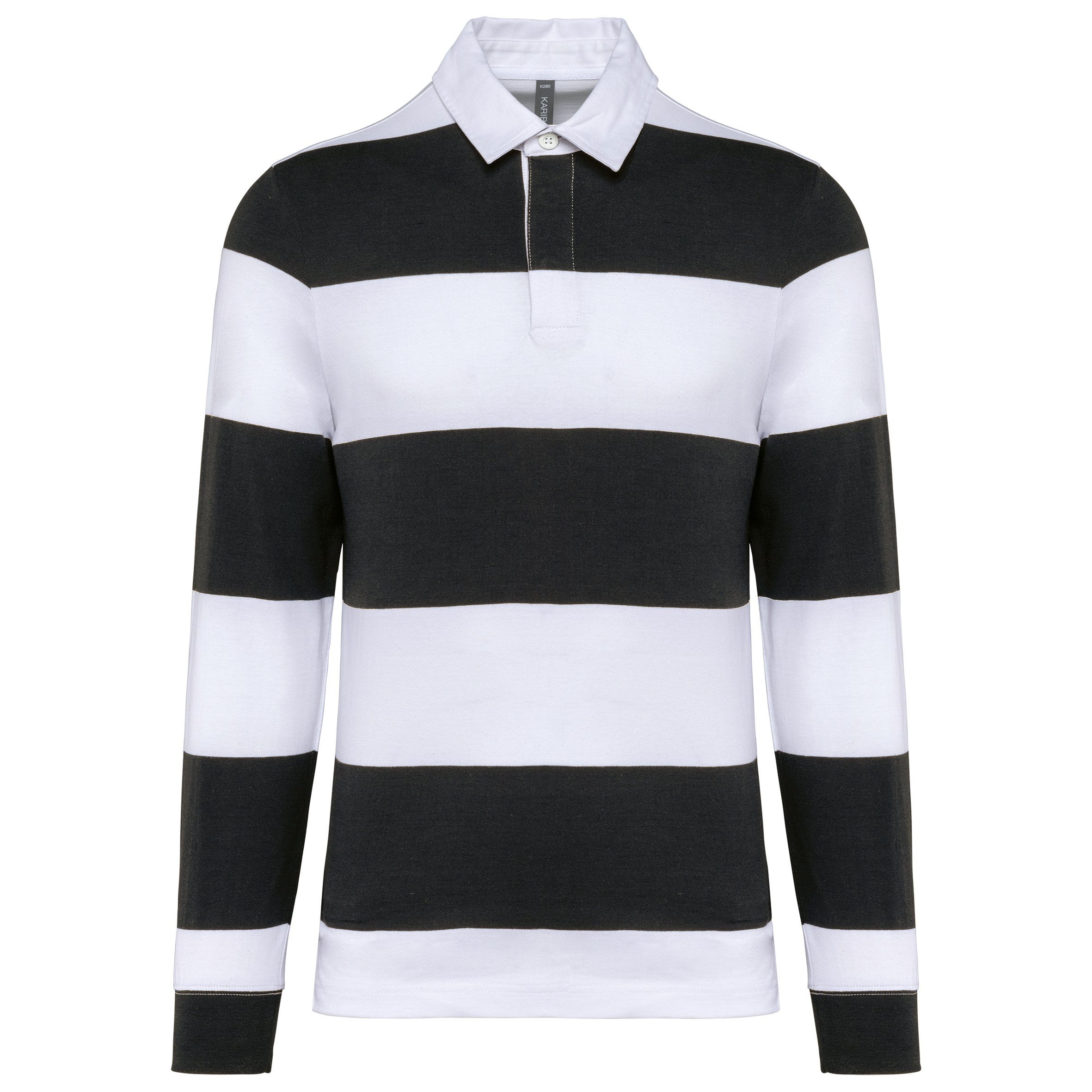 Miniature 2 pour Polo rugby rayé manches longues unisexe