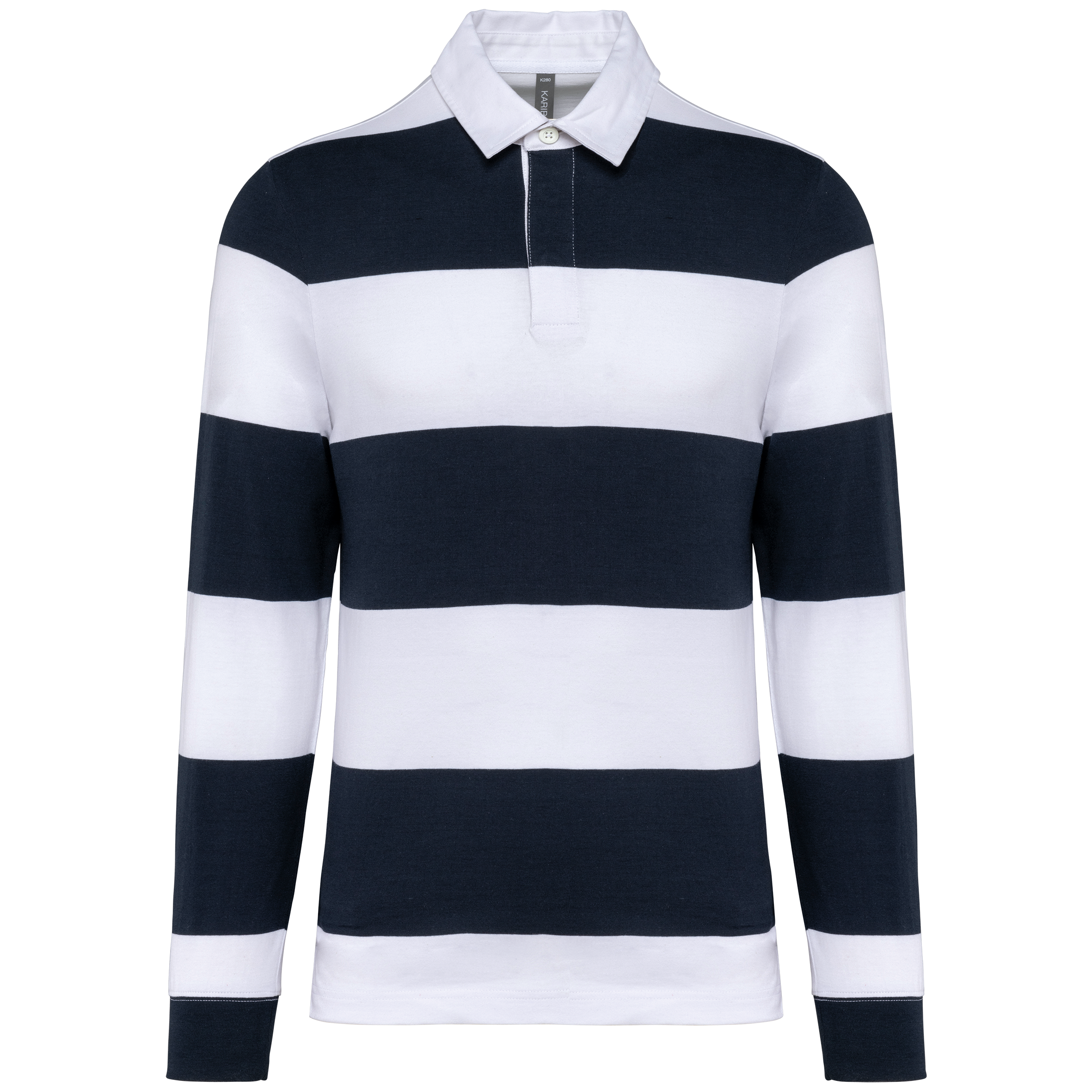 Miniature 5 pour Polo rugby rayé manches longues unisexe