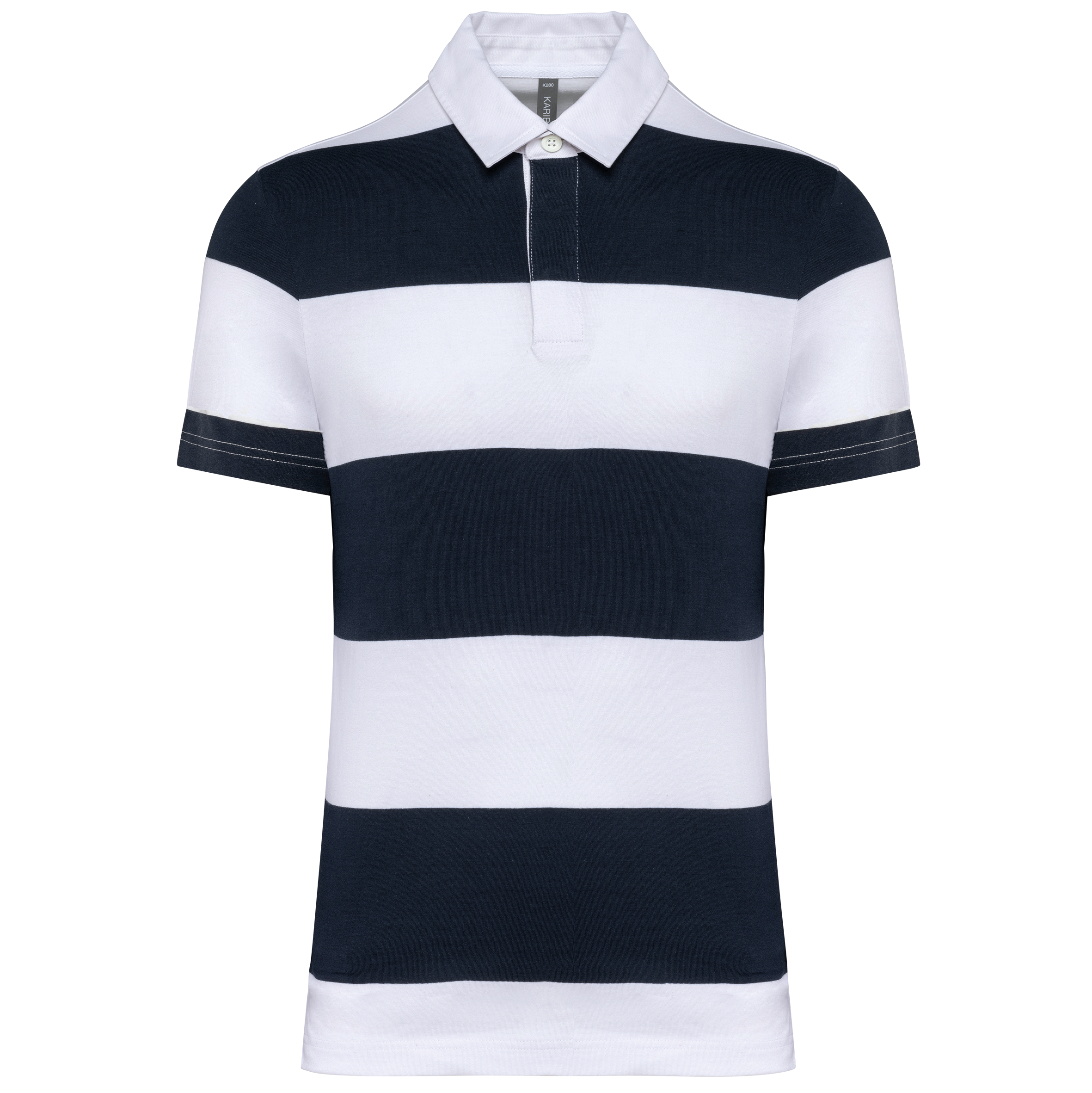 Miniature 14 pour Polo rugby rayé manches courtes unisexe