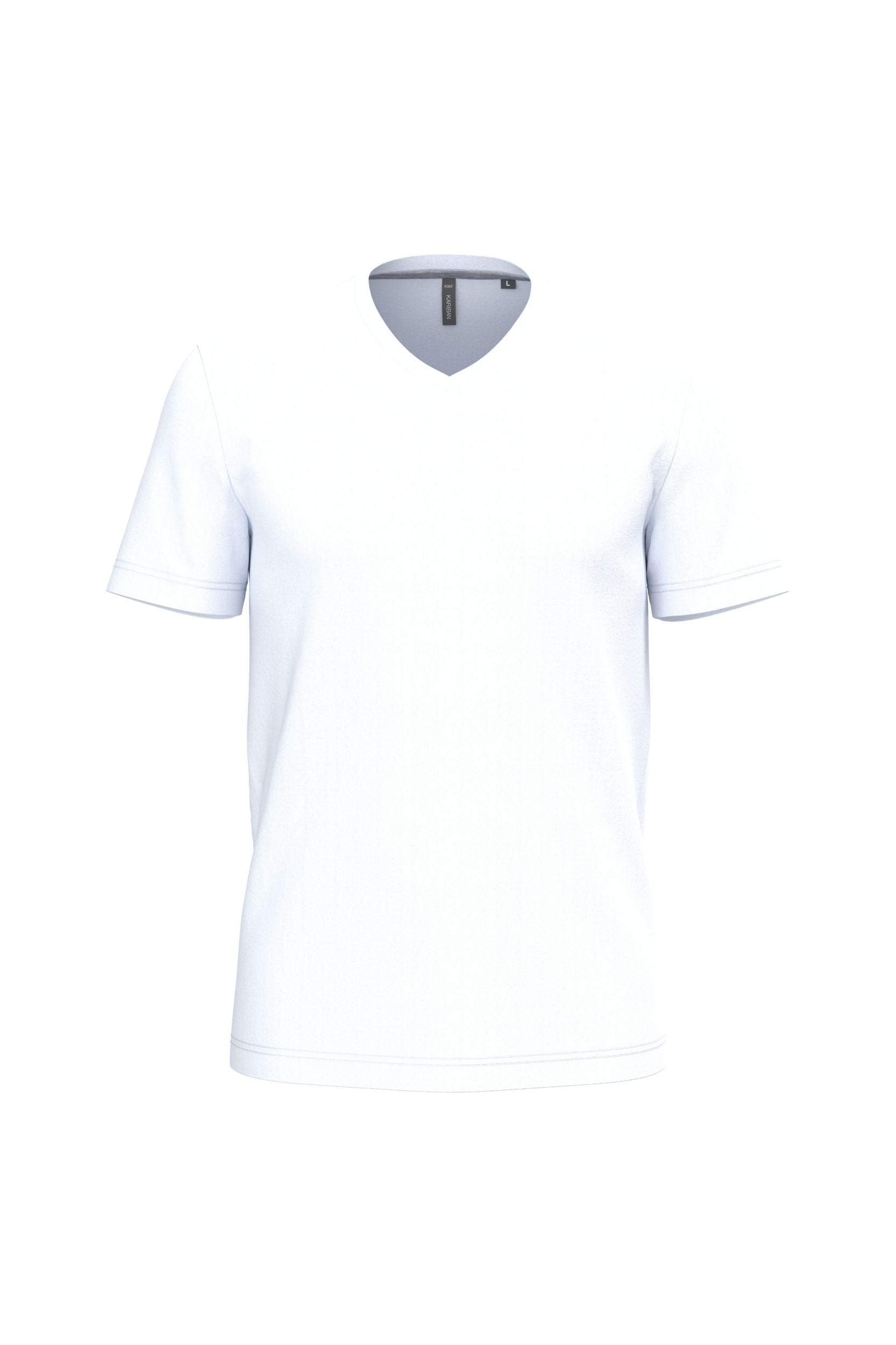 Miniature 25 pour T-shirt col V manches courtes homme