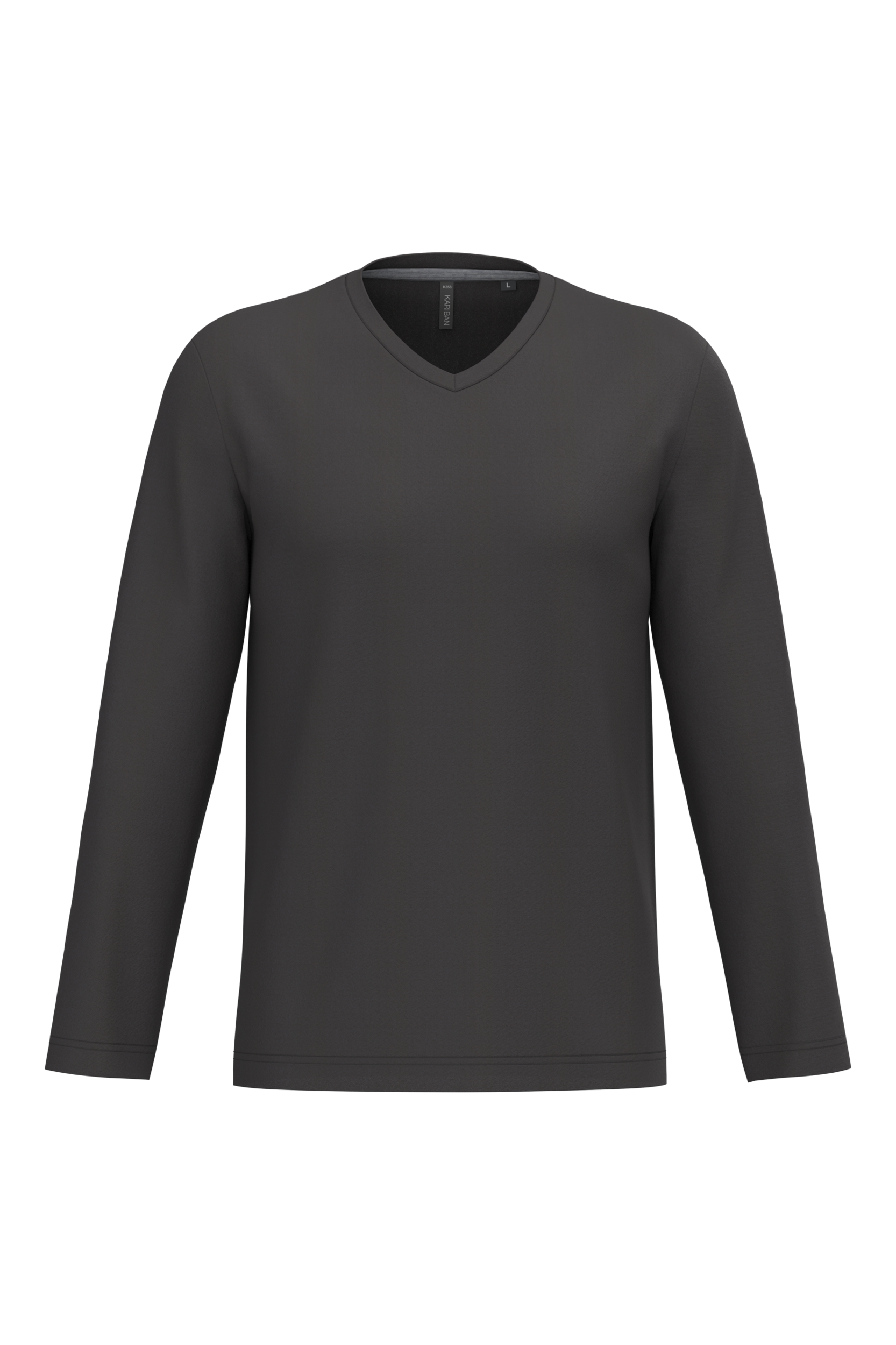 Miniature 10 pour T-shirt col V manches longues homme