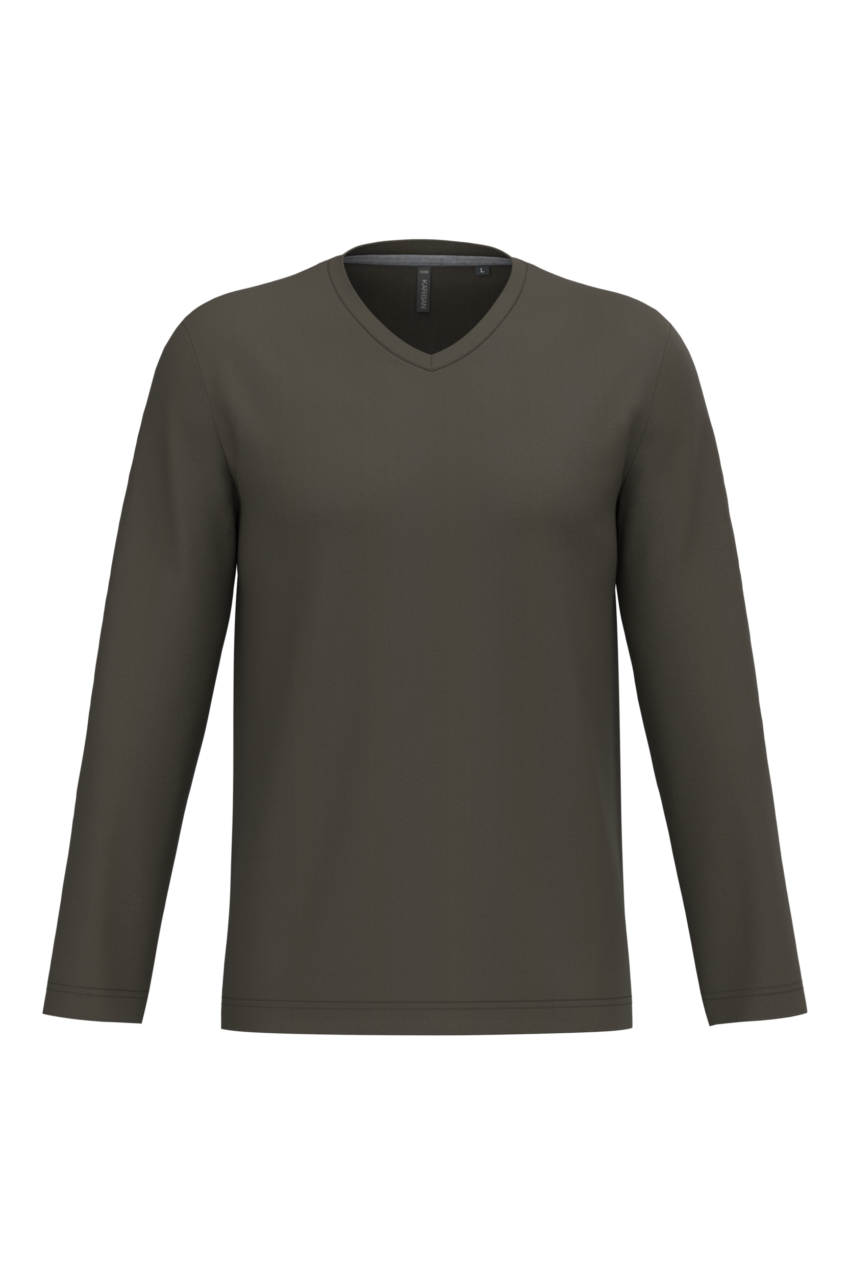 Miniature 11 pour T-shirt col V manches longues homme