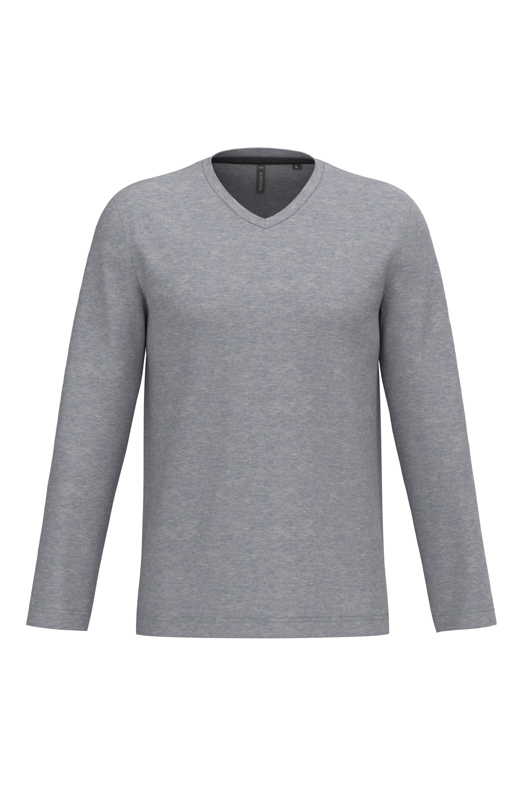 Miniature 20 pour T-shirt col V manches longues homme