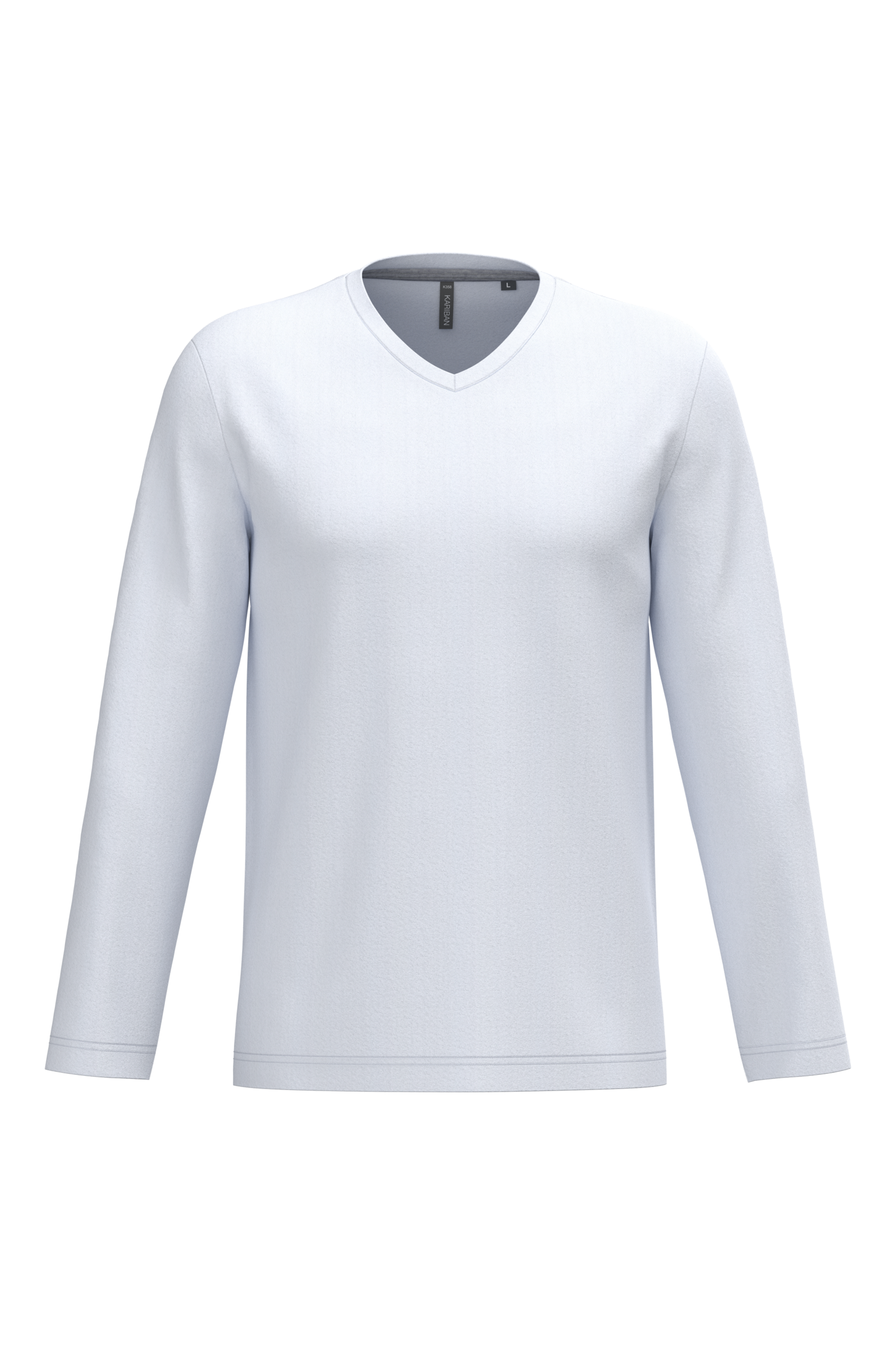 Miniature 25 pour T-shirt col V manches longues homme