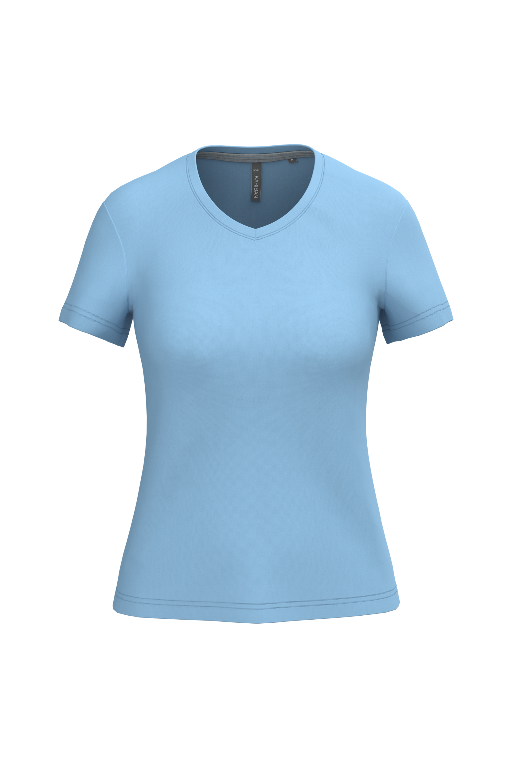 Miniature 24 pour T-shirt col V manches courtes femme