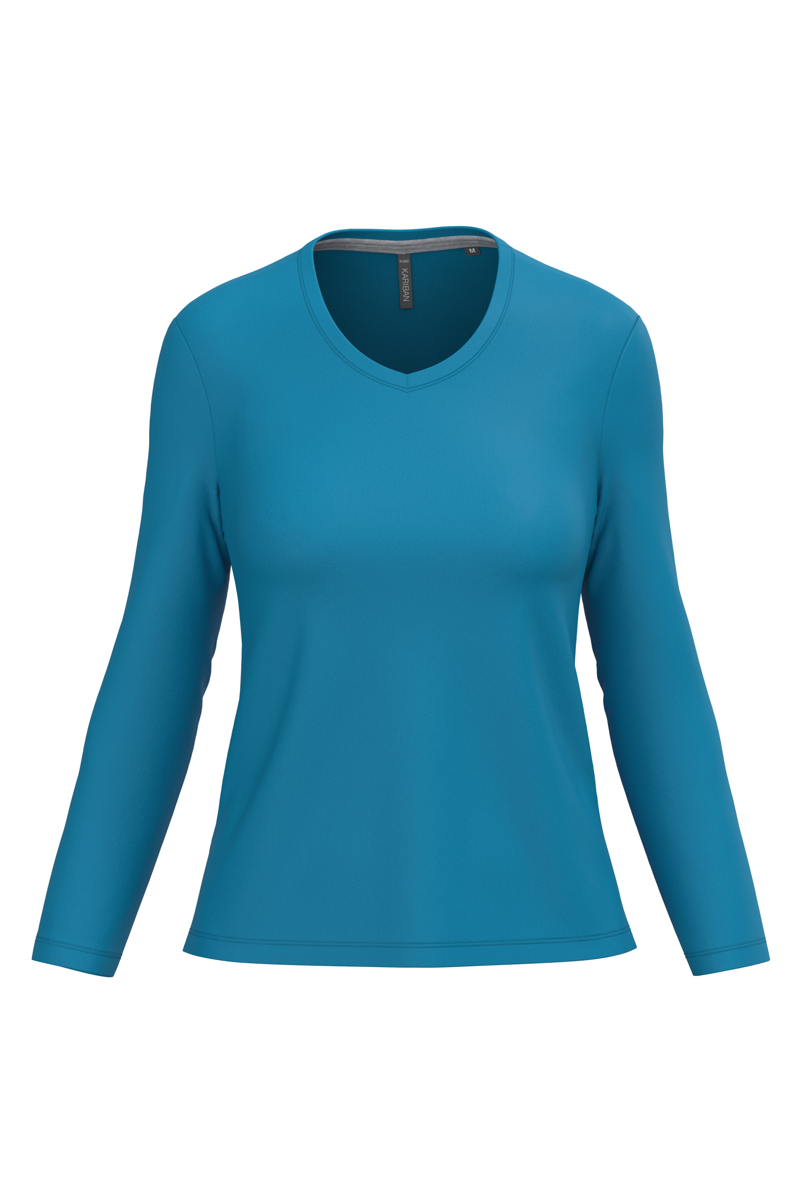 Miniature 25 pour T-shirt col V manches longues femme