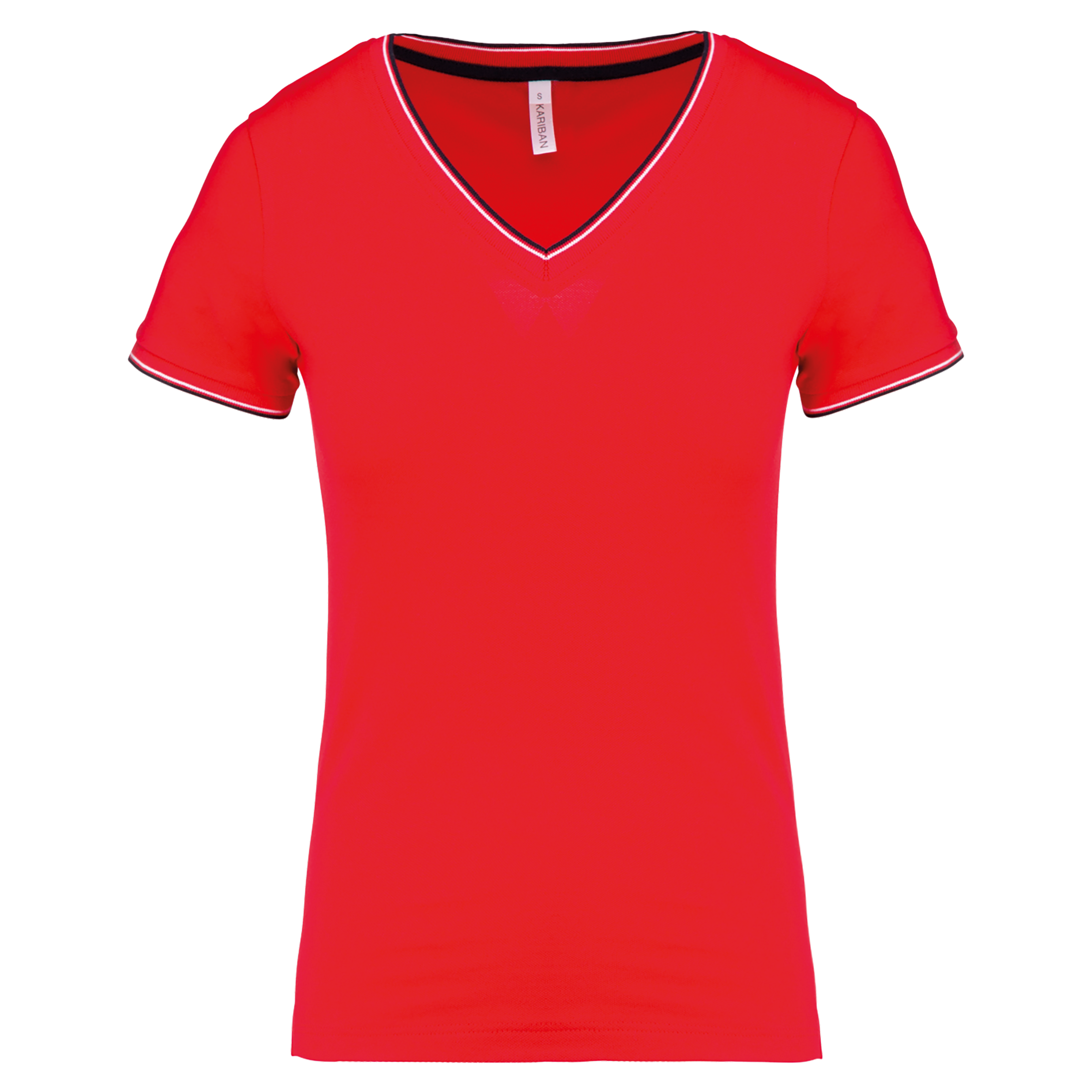 Miniature 13 pour T-shirt maille piquée col V femme