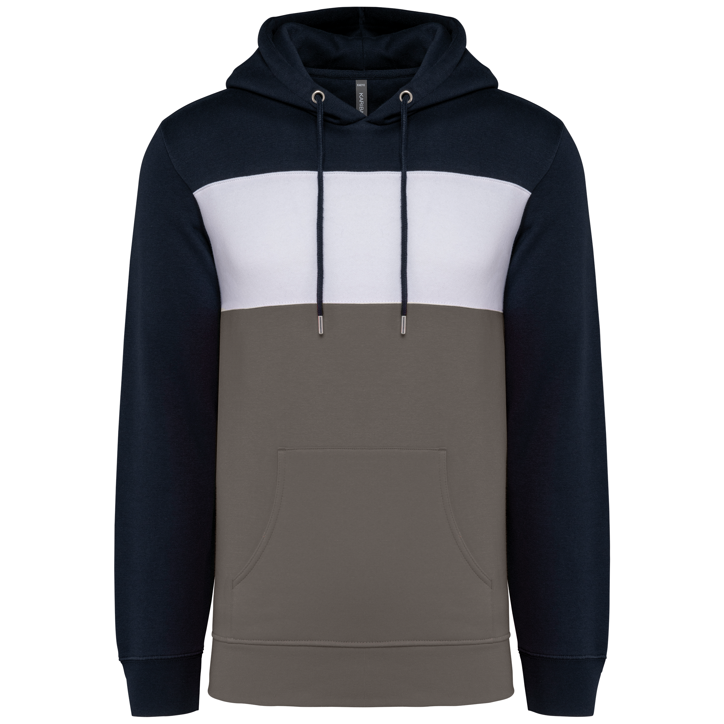 Miniature 12 pour Sweat-shirt tricolore à capuche unisexe
