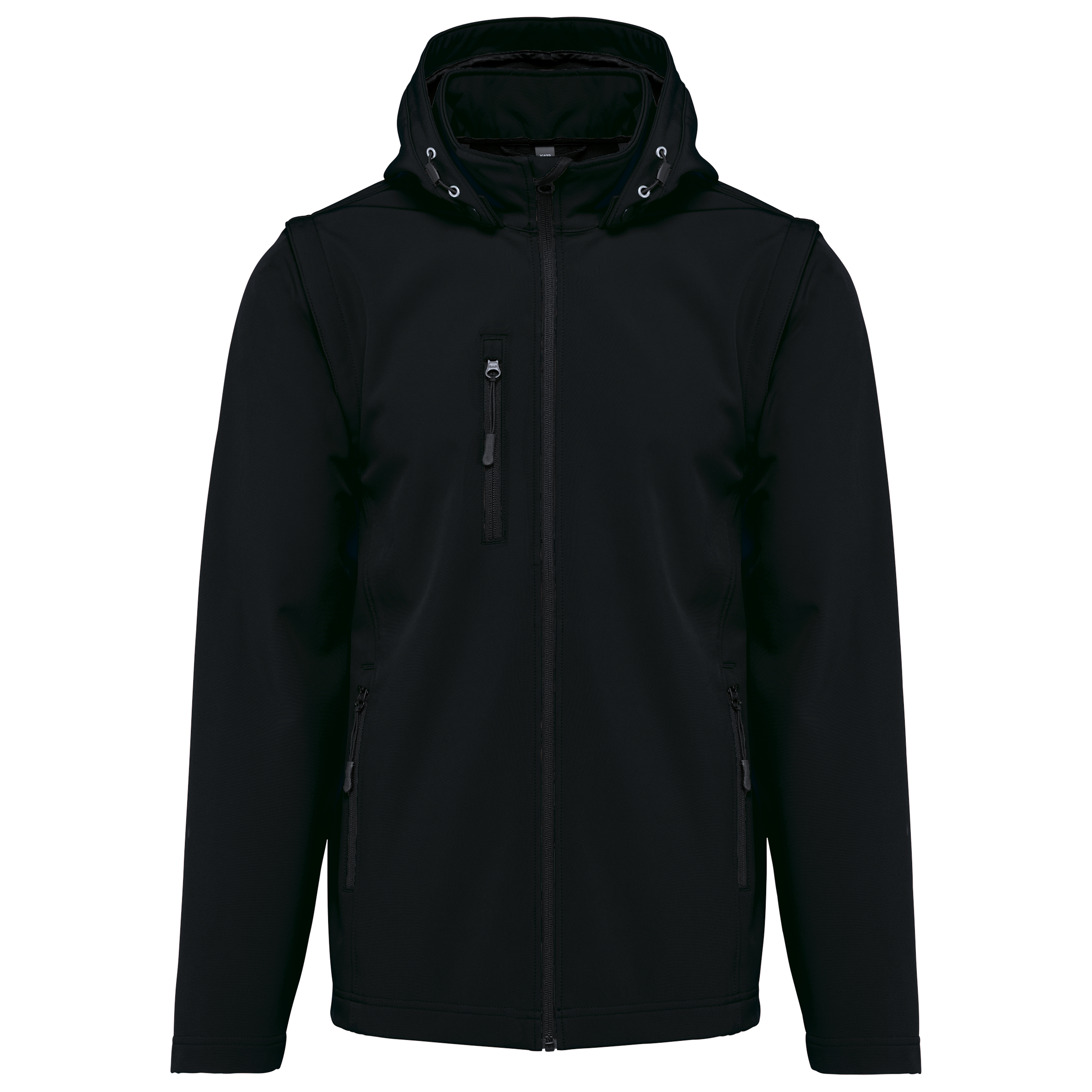 Miniature 22 pour Veste Softshell 3 couches à capuche avec manches amovibles unisexe
