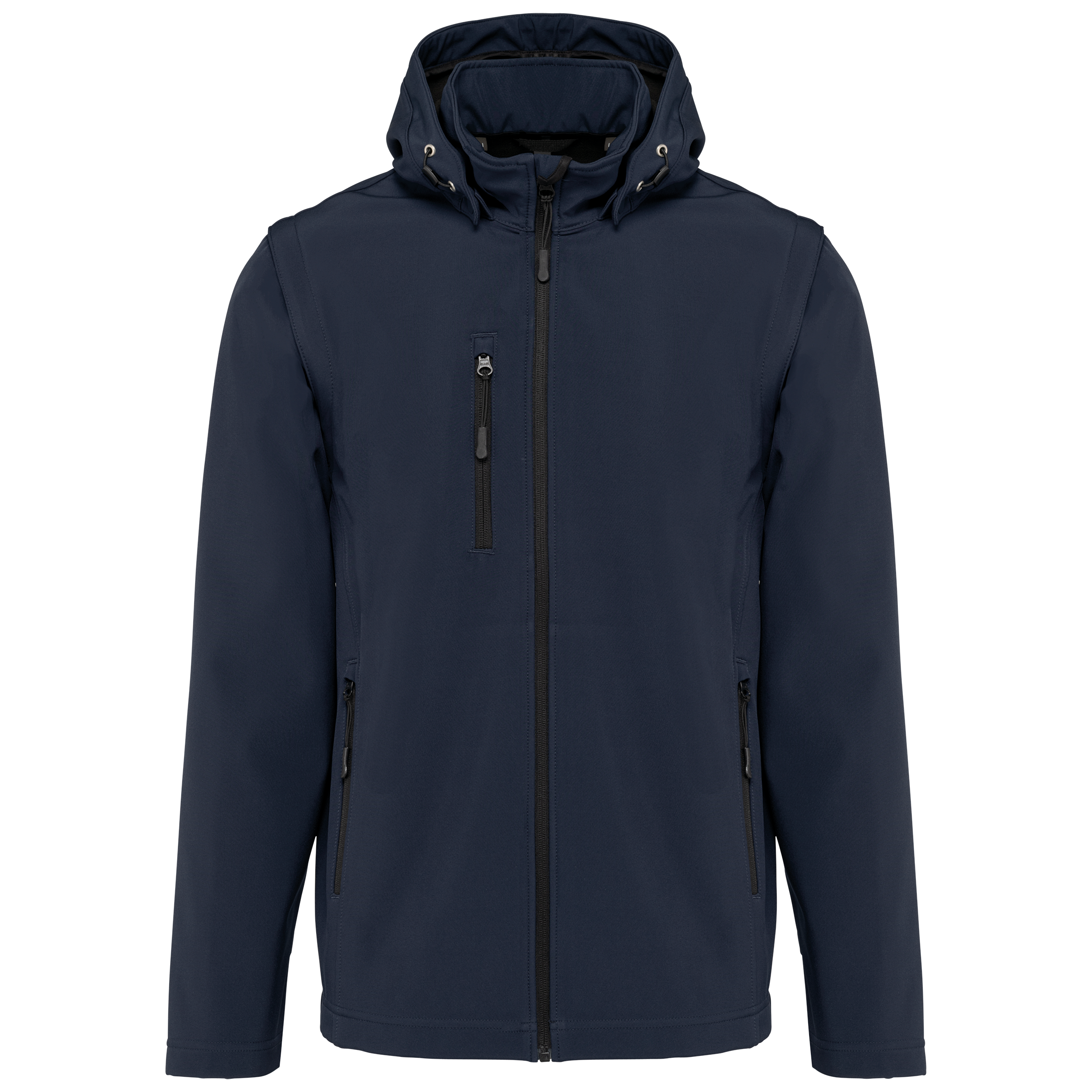 Miniature 23 pour Veste Softshell 3 couches à capuche avec manches amovibles unisexe
