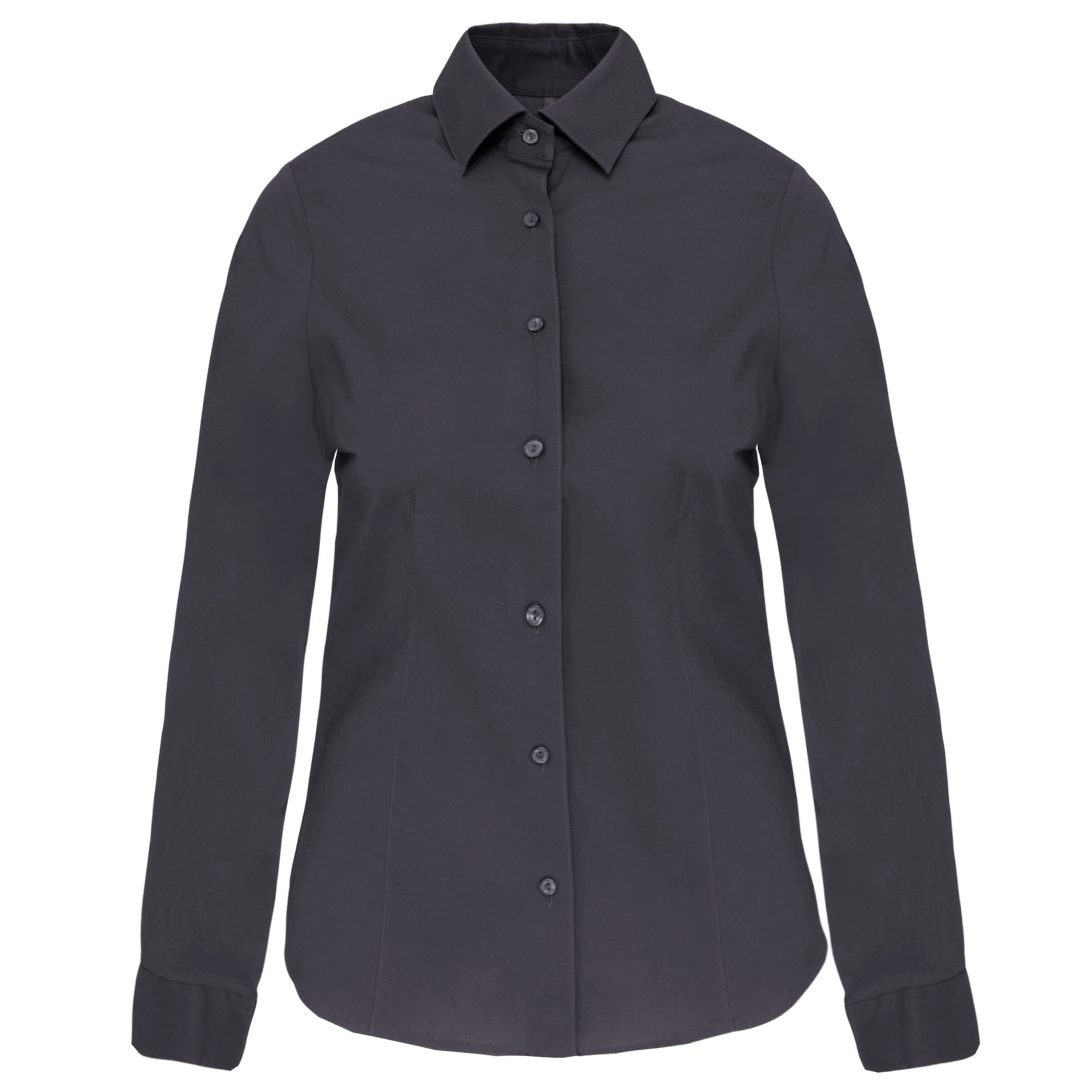Miniature 15 pour Chemise coton / élasthanne manches longues femme
