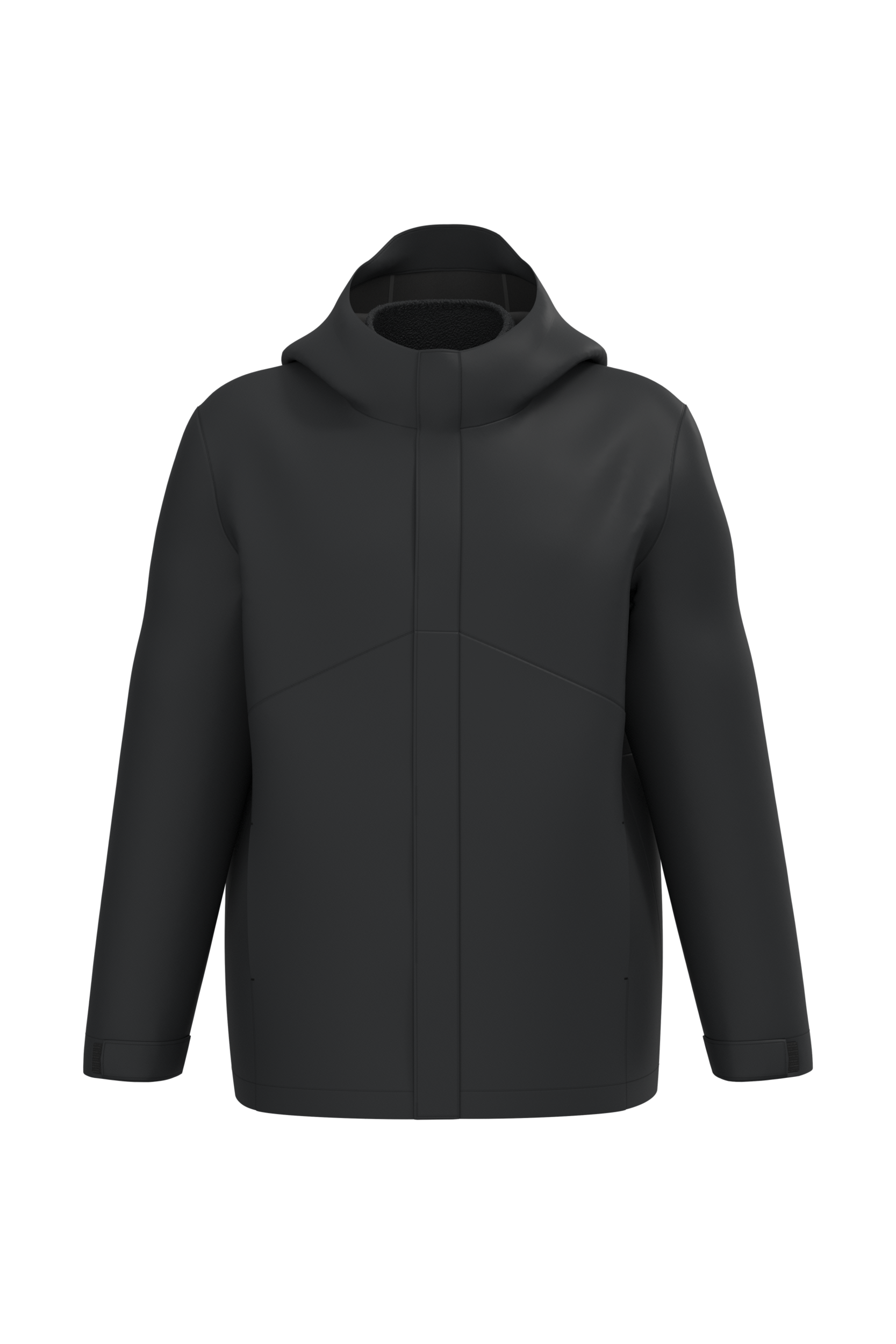 Visuel Parka 3-en-1 imperméable à capuche bicolore unisexe