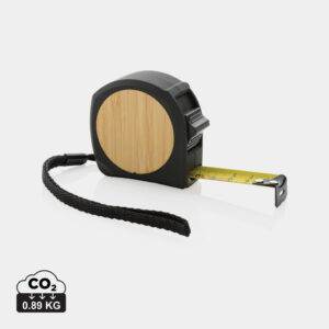 Visuel Mètre ruban 5M/19mm en plastique recyclé RCS et bambou FSC®