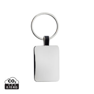 Visuel Porte-clés rectangle en alliage de zinc recyclé RCS