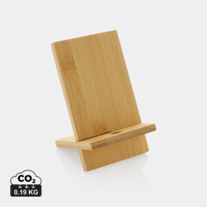 Visuel Support téléphone en bambou FSC® dans une boîte kraft FSC®