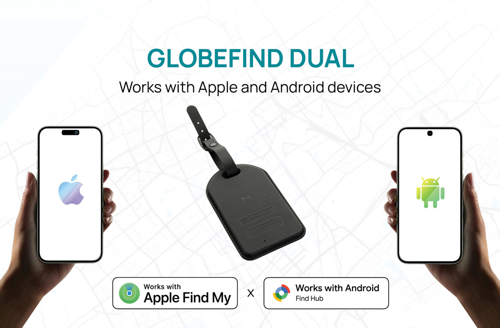 Miniature 4 pour Étiquette à bagages avec géolocalisation Globefind Dual RCS