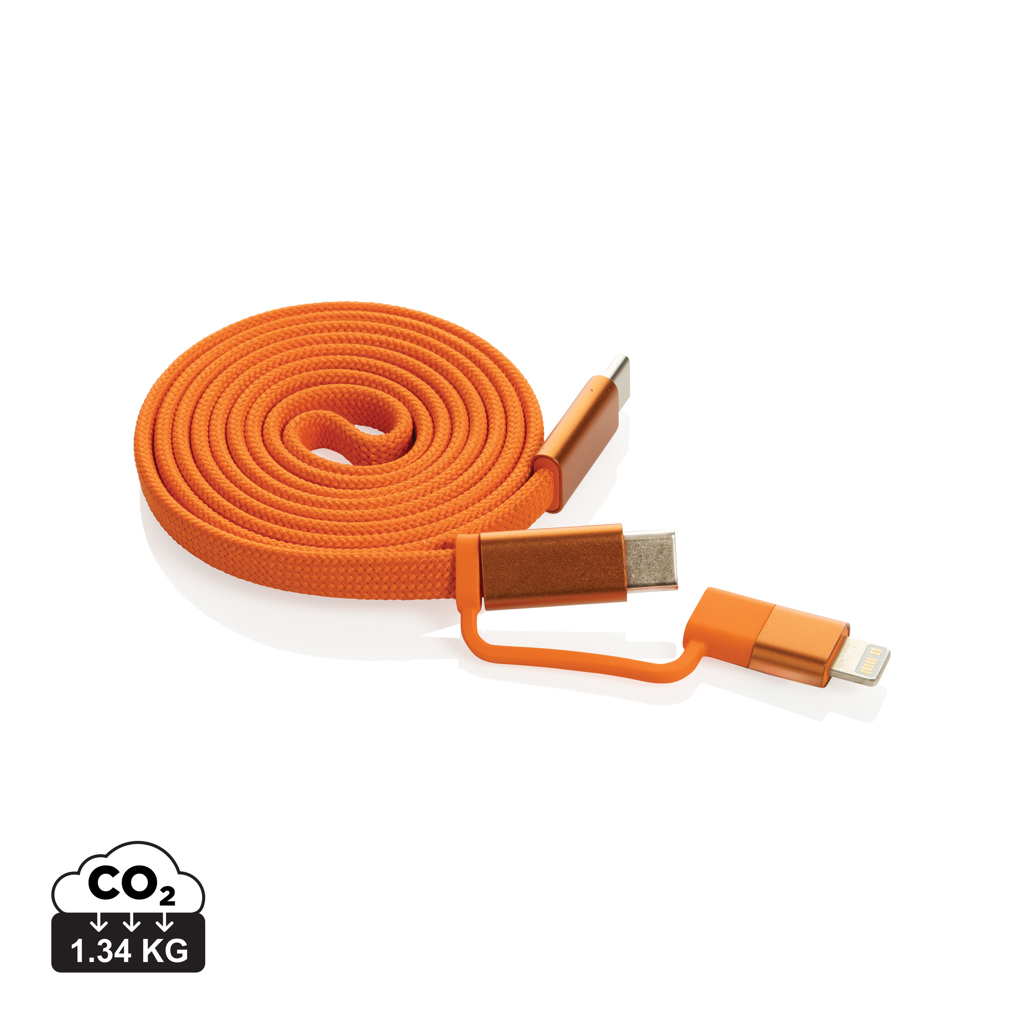 Miniature 14 pour Câble magnétique 60W 2 en 1 Arc en PET RCS