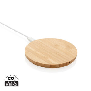 Visuel Chargeur sans fil 5W rond en bambou FSC®