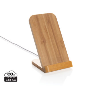 Visuel Support téléphone à induction 5W en bambou FSC