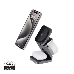 Visuel Chargeur 15W pliable 3 en 1 en aluminium recyclé RCS  Terra