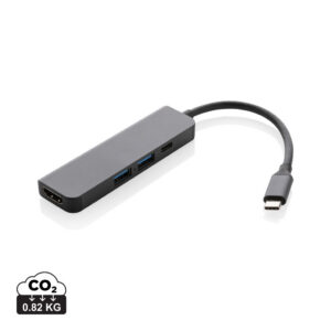 Visuel Hub avec entrée HDMI en aluminium recyclé Terra RCS