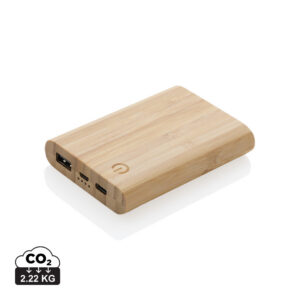 Visuel Batterie de secours 5000 mAh en bambou certifié FSC ®