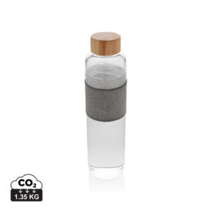 Visuel Bouteille en verre avec couvercle en bambou Impact