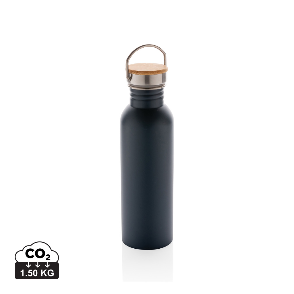Miniature 10 pour Bouteille en acier inoxydable avec couvercle en bambou