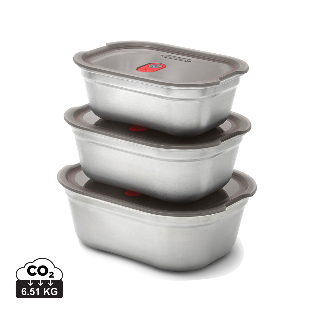 Miniature 1 pour Set de boites repas x3 Petite, Moyenne, Grande Black+Blum