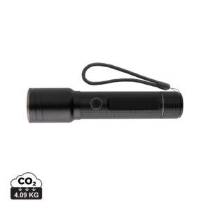 Visuel Torche robuste rechargeable par USB en aluminium recyclé RCS