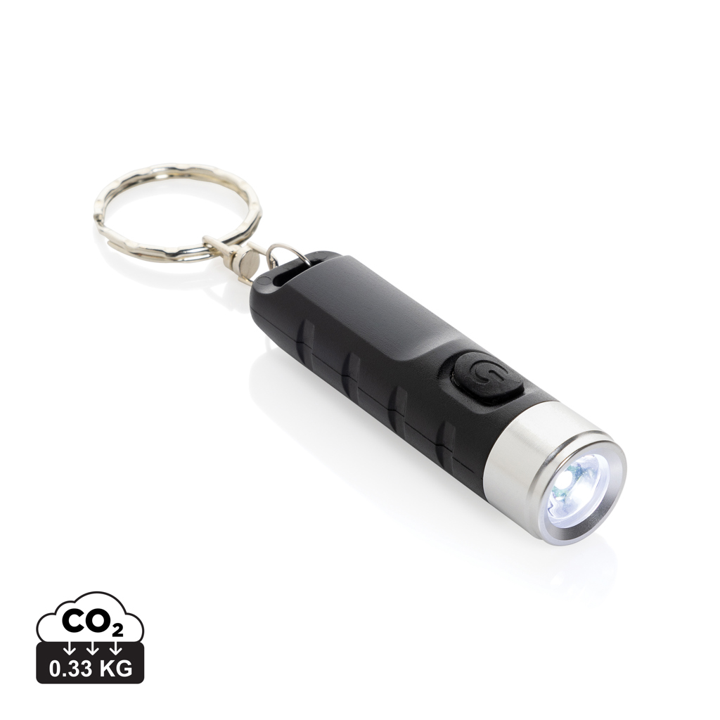 Miniature 1 pour Porte-clés lampe torche charge USB en plastique RCS Globix