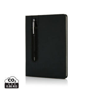 Visuel Carnet A5 à couverture rigide en PU avec Stylo tactile