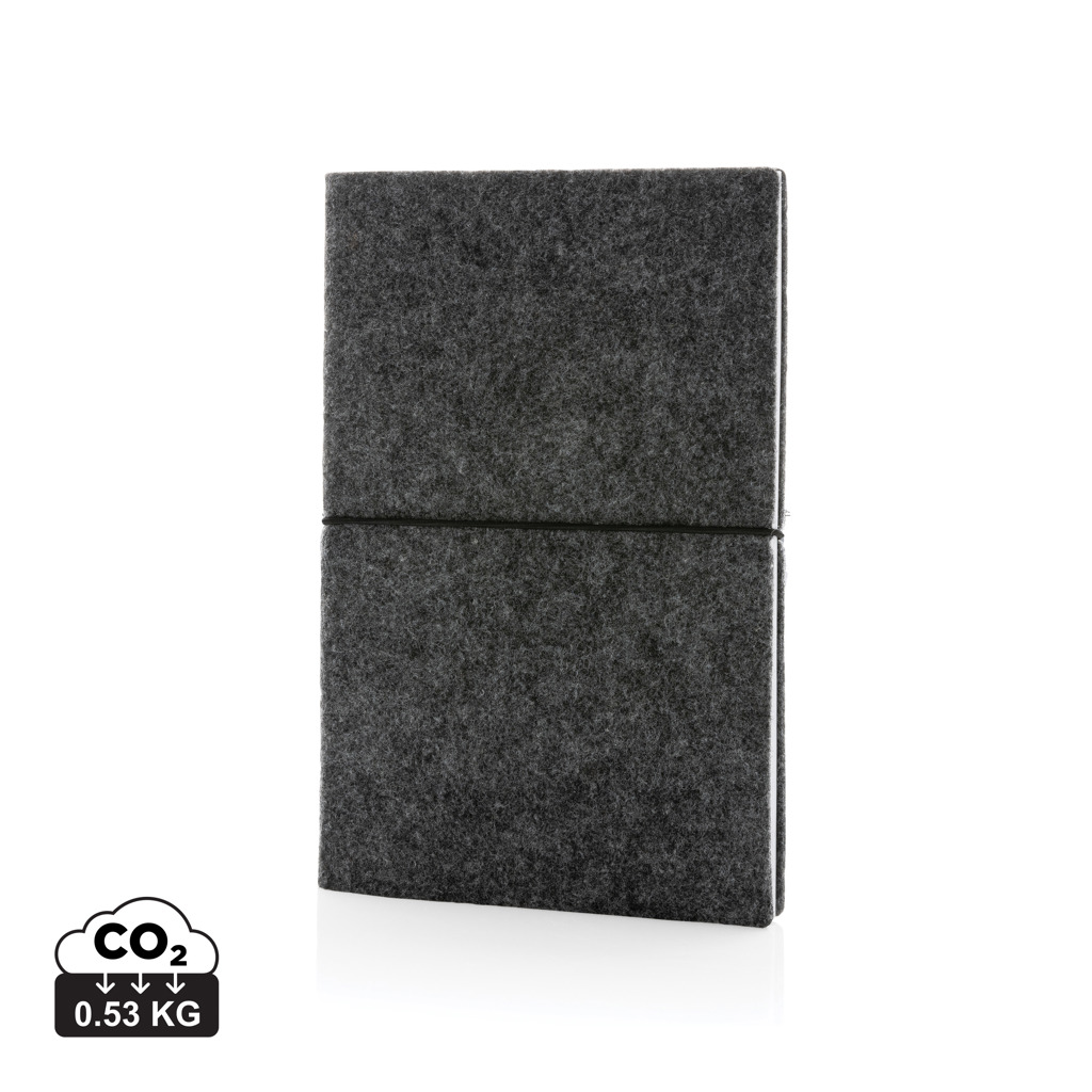 Miniature 1 pour Cahier A5 à couverture souple en feutre recyclé certifié GRS