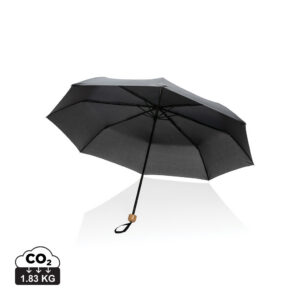 Visuel Mini parapluie 20.5" rPET 190T poignée bambou Impact AWARE™