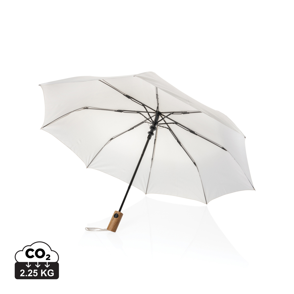 Miniature 10 pour Mini parapluie 21" à ouverture auto en bois d'acacia Kaycey